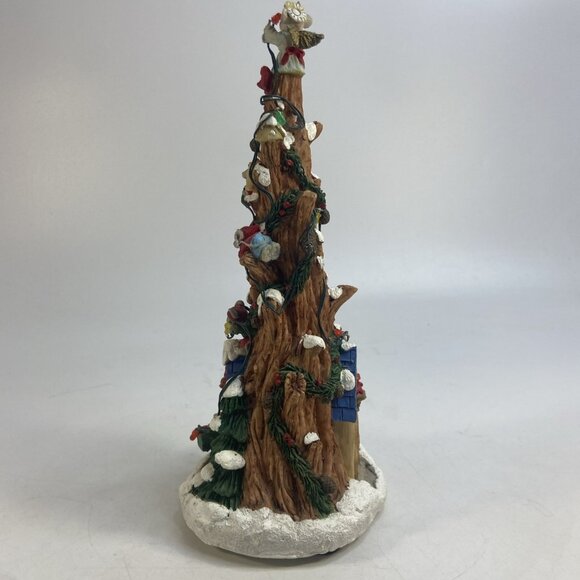 Vintage Christmas Decor Mouse Mice Tree Music Lighted Yule Tree 10" Working - Picture 4 of 5